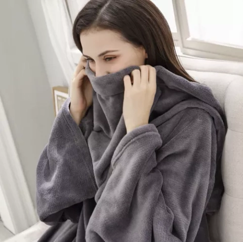 Light gray sweatshirt and bathrobe Ruhhy 22649