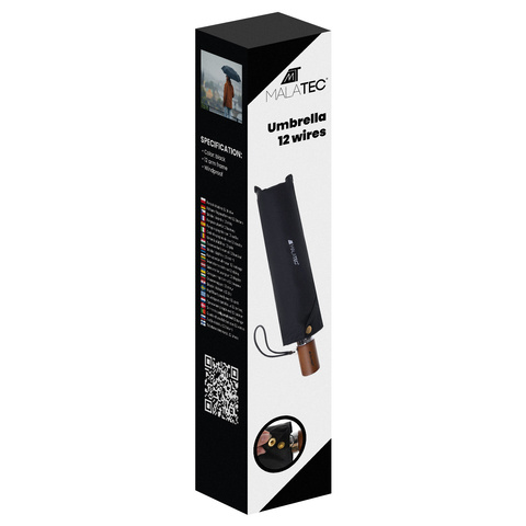 Malatec 19368 12-wire folding umbrella