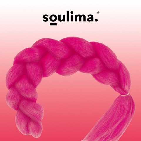 Synthetic hair braids - dark pink