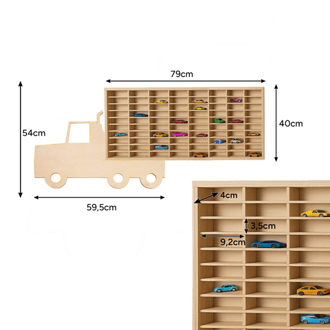Étagère en bois pour voitures - Camion Kruzzel 26582