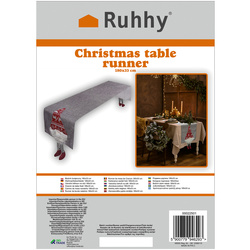 Christmas table runner 180x33cm Ruhhy 22501