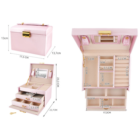 Coffret à bijoux - rose