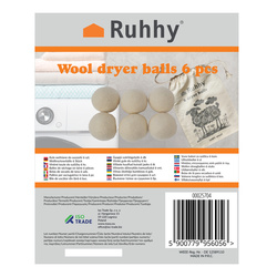 Wool dryer balls 6 pcs Ruhhy 25704