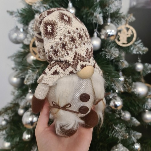 Standing gnome gray - LED light 23754