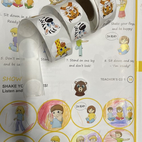 Motivational stickers - roll of 500pcs Kruzzel 22947