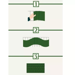 Fencing tape 19cmx35m 450g/m2 green 23699