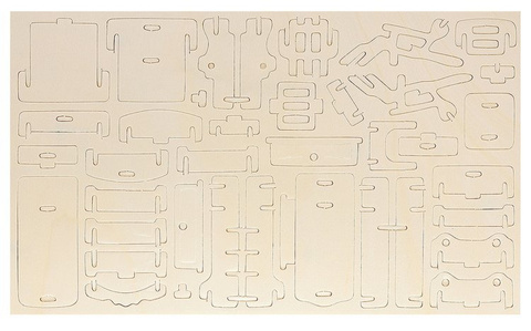 Ensemble de meubles en bois pour poupées, 34 pièces.