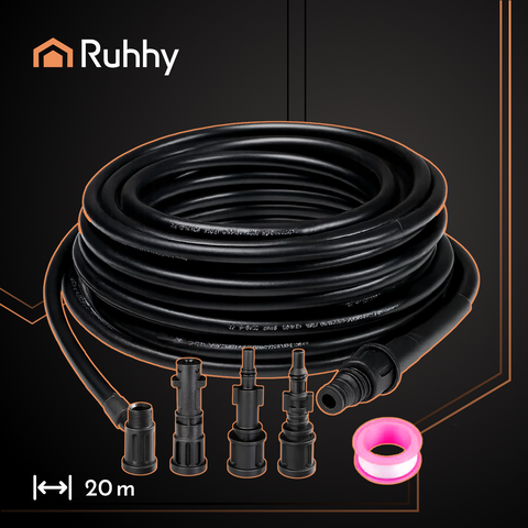 Шланг для чистки труб с адаптером 20 м Ruhhy 26133