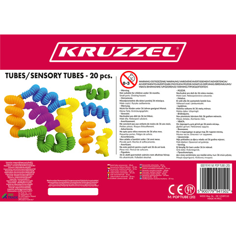 Tubes/tubes sensoriels - 20 pcs. Kruzzel 19741