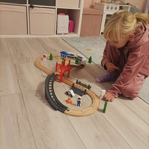 Wooden train track Kruzzel 22646