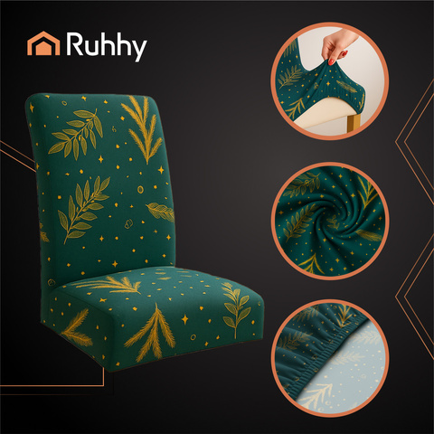 Housses de chaise 6 pièces vert clair Ruhhy 26637