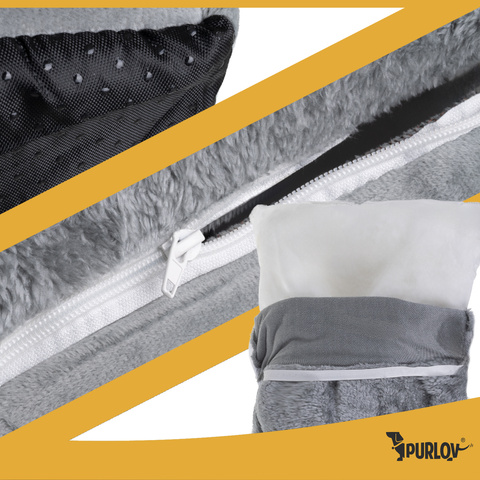 Lit pour chat - gris maison Purlov 25706