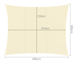 Sunshade sail 4x3m - beige Gardlov 23144
