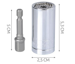 Universal socket - socket wrench 7-19mm