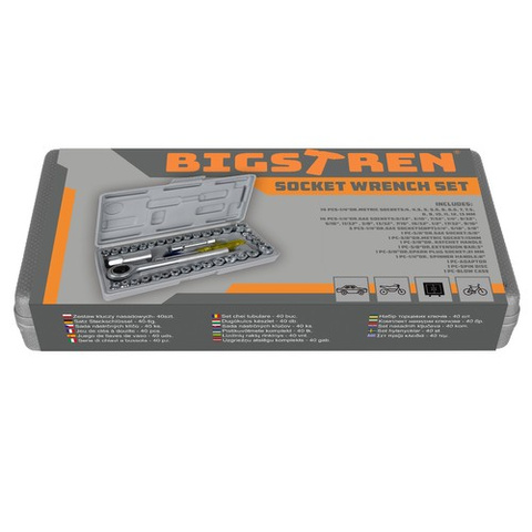 Socket wrench set - 40 pcs. Bigstreen 19168