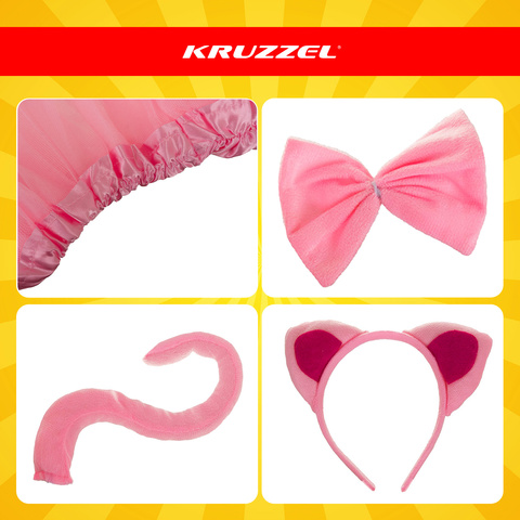 Strój kotka - różowy 4el. Kruzzel 26517