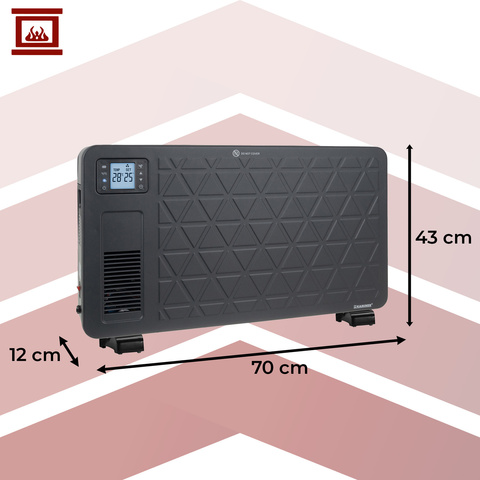 Electric heater - black Ziflo Kaminer 26403