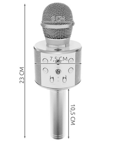 Karaoke Microphone - Silver Izoxis 22188