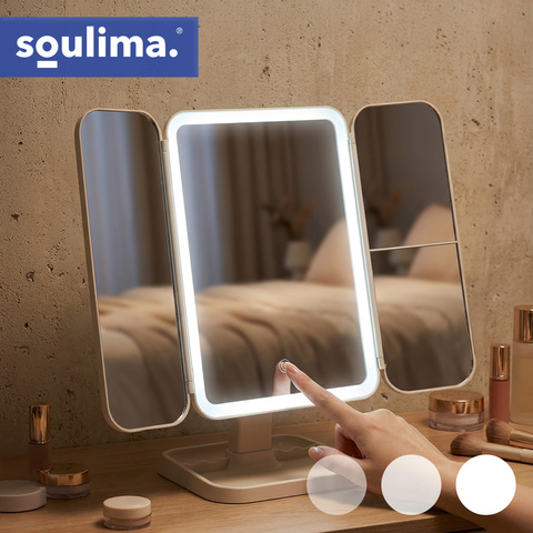 Lusterko kosmetyczne rozkładane LED Soulima 26952