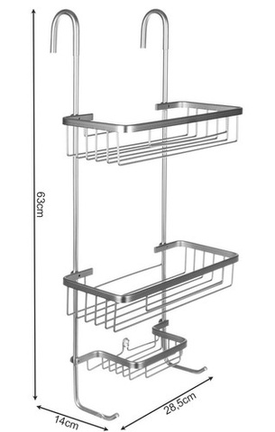 Etagère de douche suspendue - argent