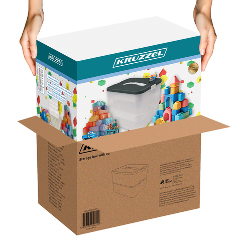 Pudełko na klocki- 2 poziomy Kruzzel 25756