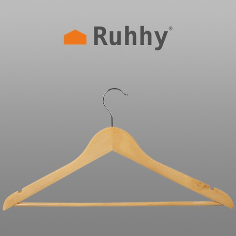 Clothes hanger 10pcs - wooden Ruhhy 24492