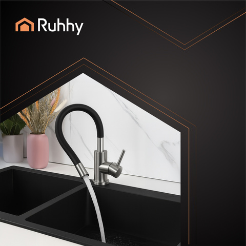 Кухонный смеситель с гибким изливом Ruhhy 22821