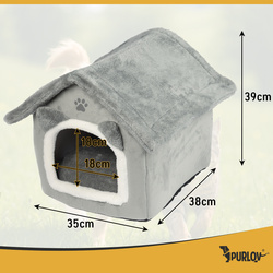 Lit pour chat - gris maison Purlov 25706