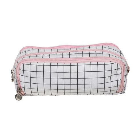 Triple foldable pencil case - checkered Maaleo24514