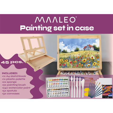 Ensemble de peinture dans une valise 45 pcs. Maaleo 23863