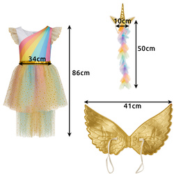Costume de licorne 3 pièces 110-116 cm Kruzzel 26676