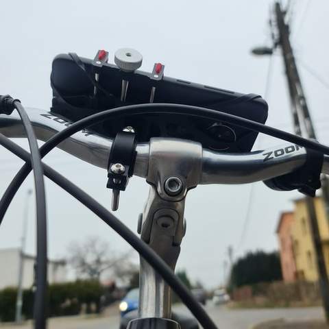 Bicycle phone holder with rubber band U24907