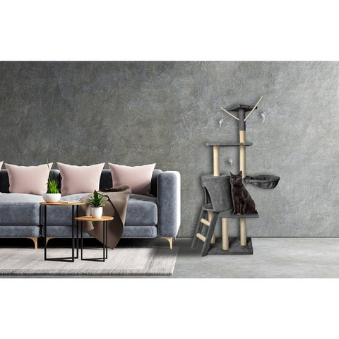 Kratzbaum 138 cm, grau