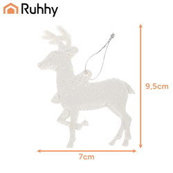 Christmas tree baubles - reindeer 9pcs Ruhhy 22517