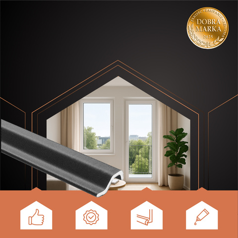 Schwarze Zugluftdichtung Ruhhy 26267