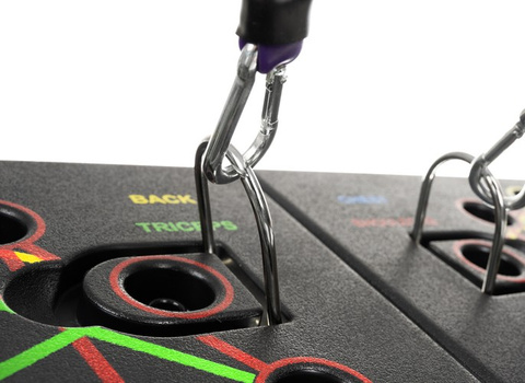 Push-up board/grip with ropes