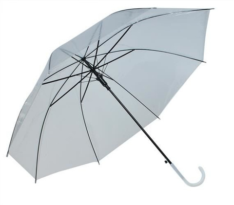 Parapluie blanc transparent