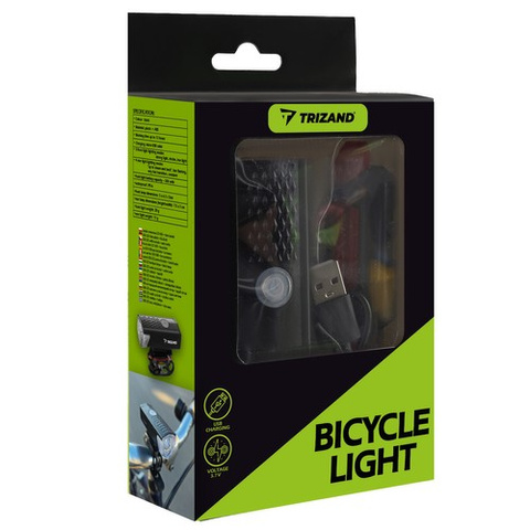 Feu vélo LED USB + feu arrière 23679