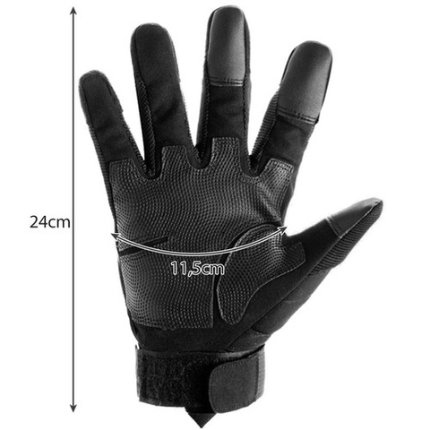 Taktinės pirštinės XL- juodos Trizand 21770