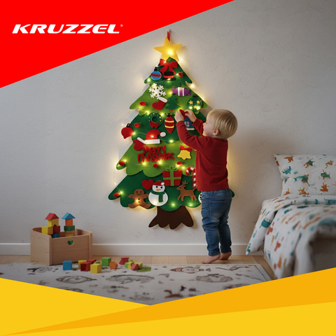 Kruzzel 26548 LED Felt Christmas Tree