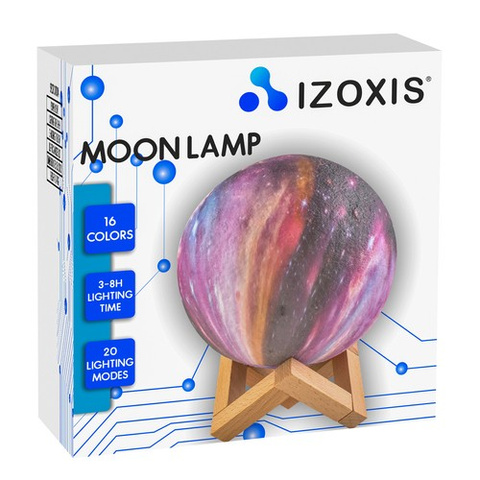 Noční lampa měsíc 15cm 16 barev