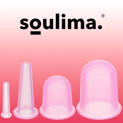 Chinese silicone cups with massager - set