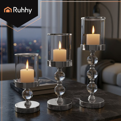 Ensemble bougeoir-lanterne de 3 pcs. Ruhy 22314