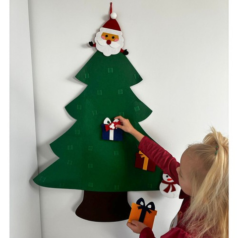 Felt Christmas tree with ornaments 24856