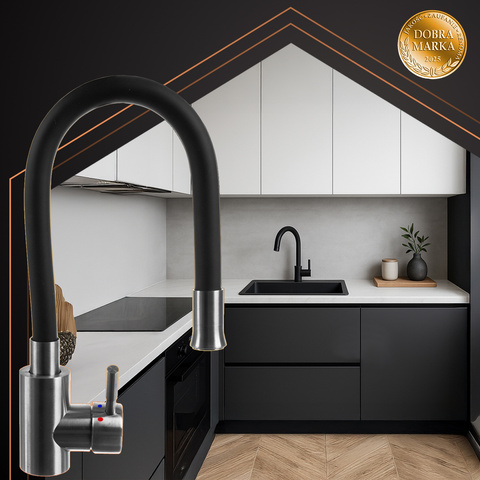 Robinet de cuisine - bec flexible Ruhhy 26324
