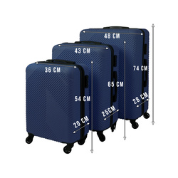 Coffret 3 en 1 - bleu marine Trizand 26664