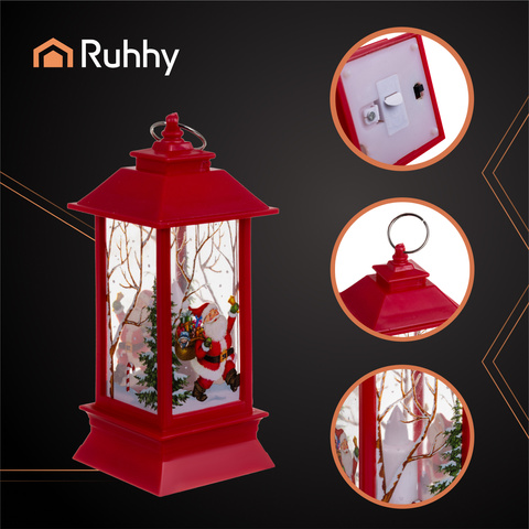 Lanterne de Noël à LED rouge Ruhhy 26752