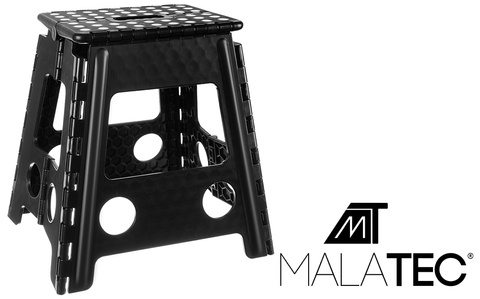 Folding stool black and white 39cm