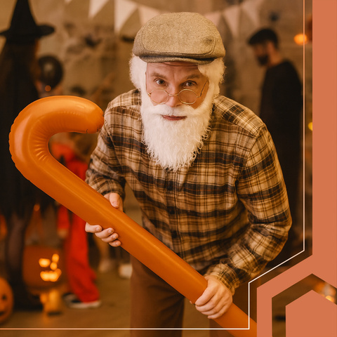 Déambulateur gonflable avec canne Ruhhy 26291