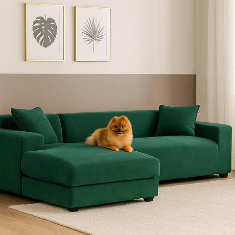 Housse de canapé 190-230 cm vert foncé Ruhhy 26183